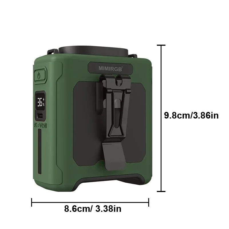 10000mAh Portable Waist Fan Power Bank