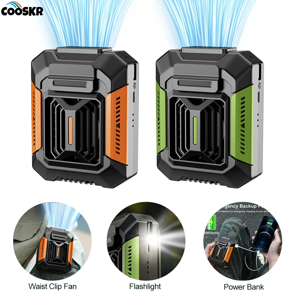 Waist Clip Fan Power Bank