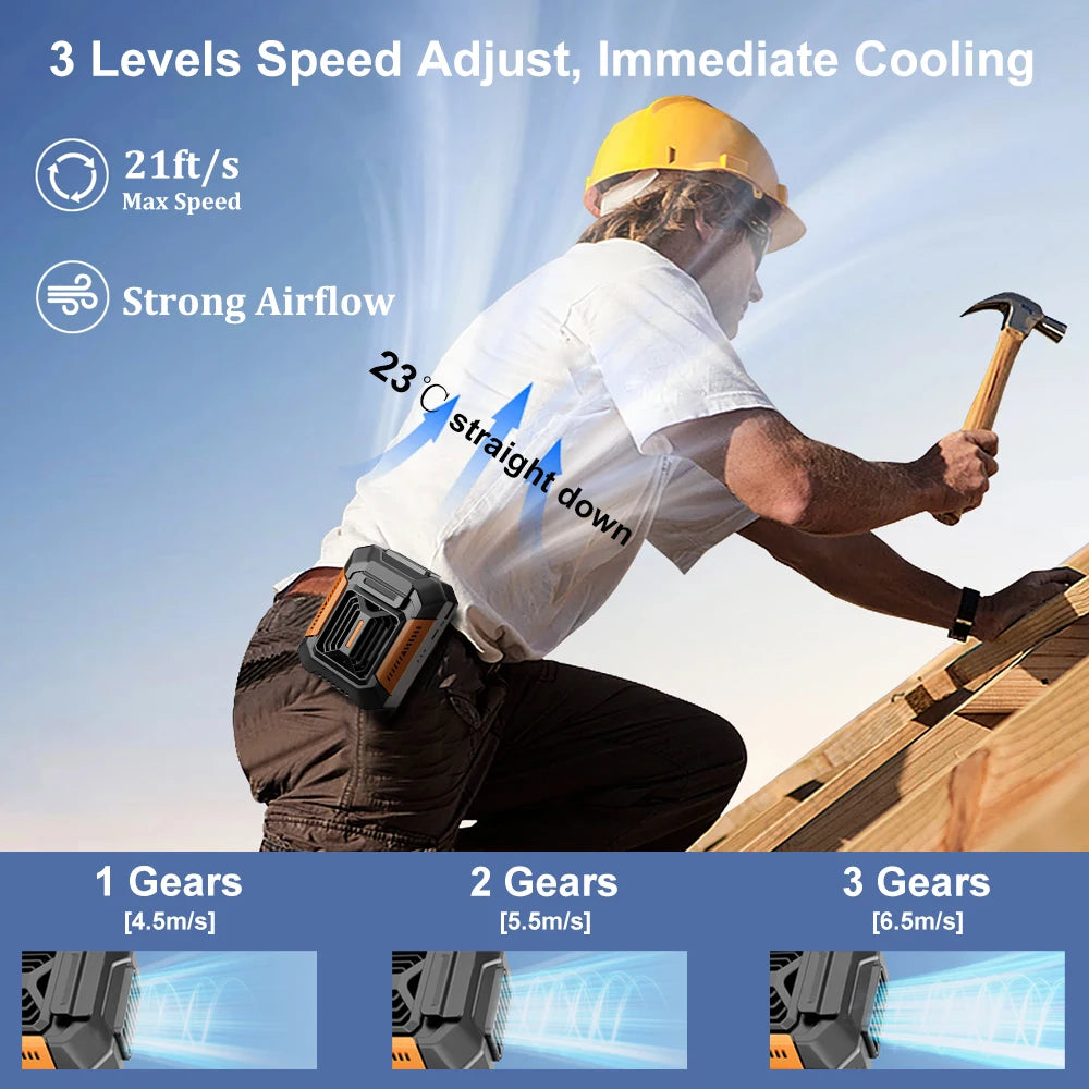 Waist Clip Fan Power Bank