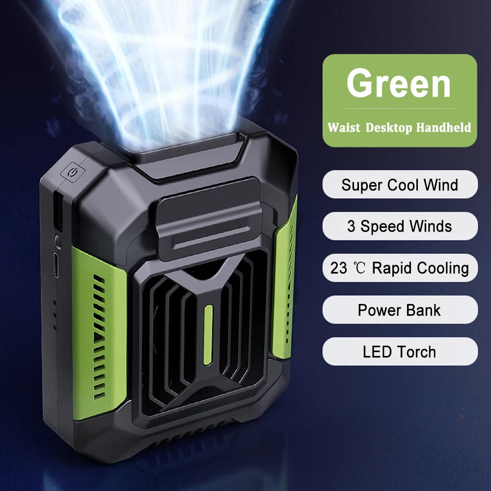 Waist Clip Fan Power Bank