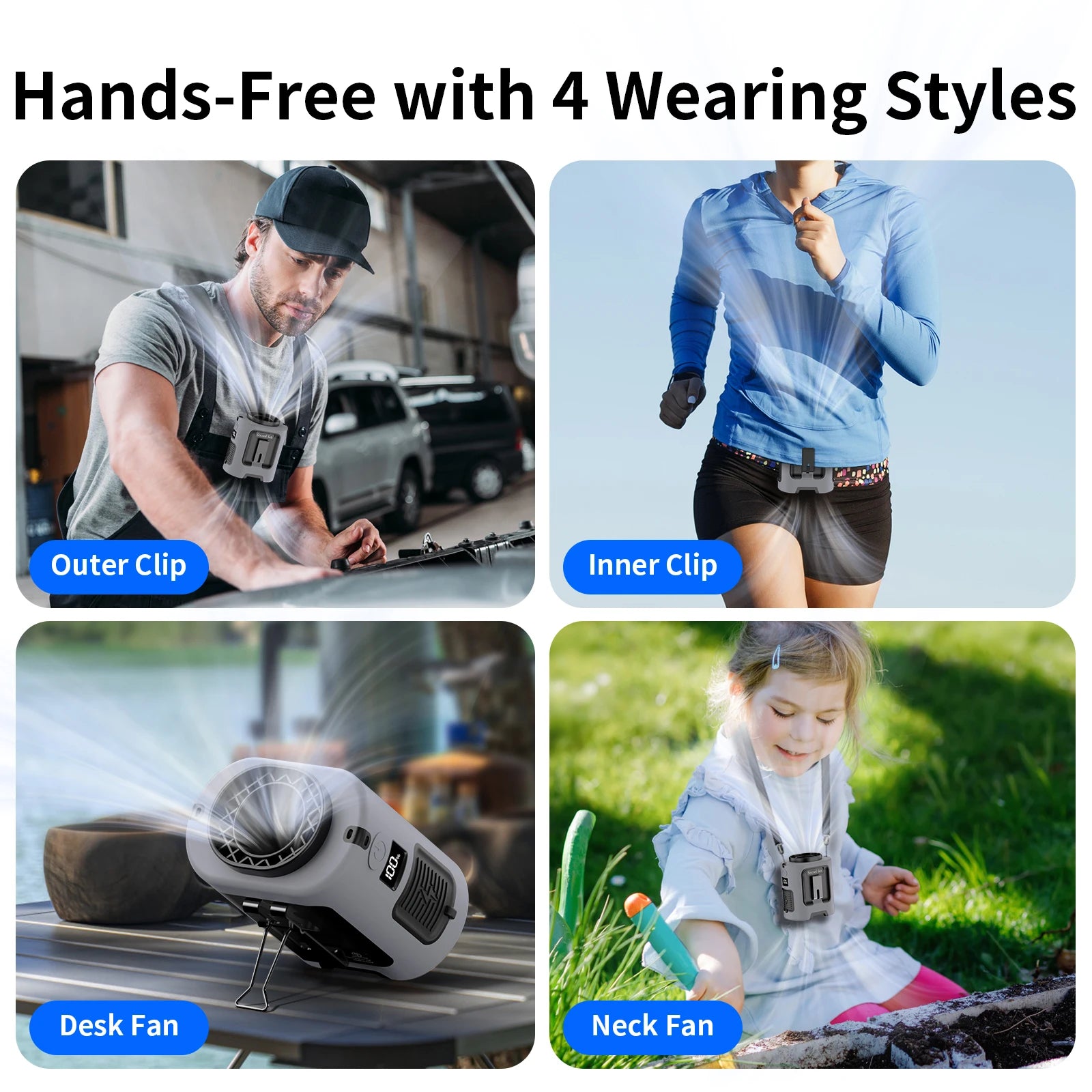 Socool Portable Waist Fan Power Bank