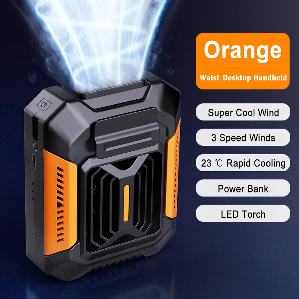 Waist Clip Fan Power Bank