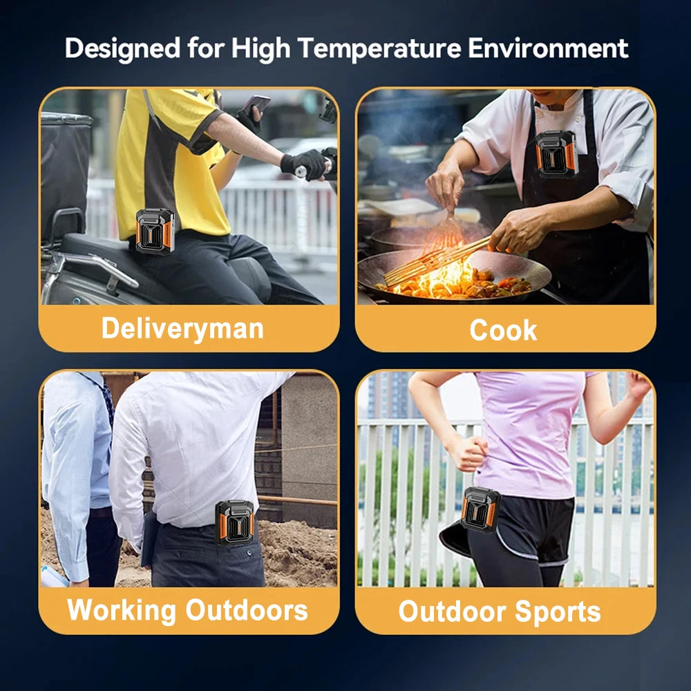 Waist Clip Fan Power Bank